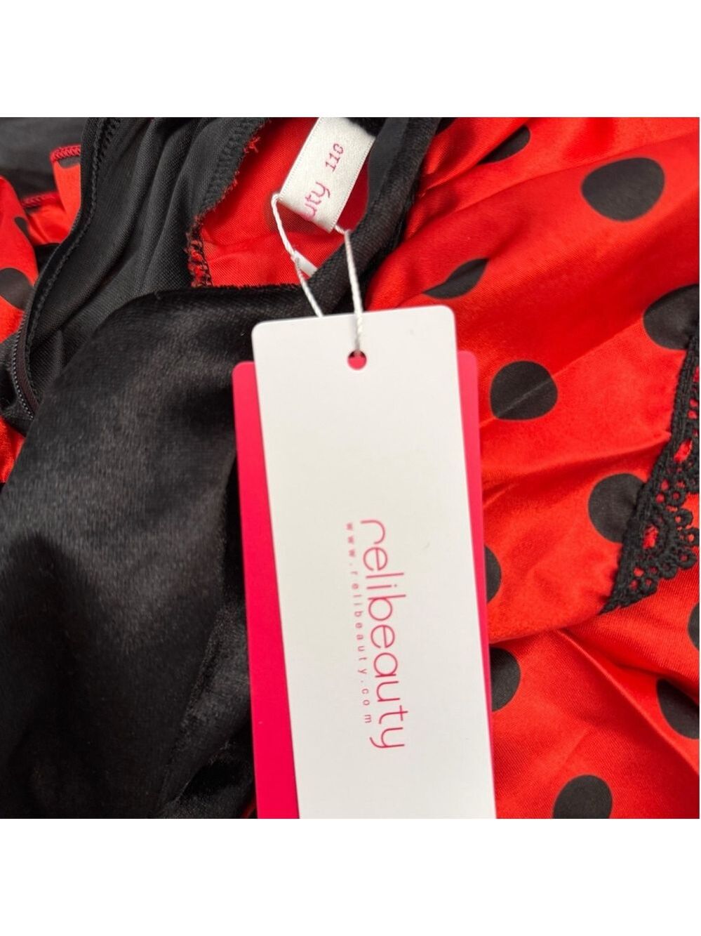 Relibeauty Ladybug Polka Dot Dress Girls Size 110 NWT US 4–5T Red Black Costume - Picture 6 of 6